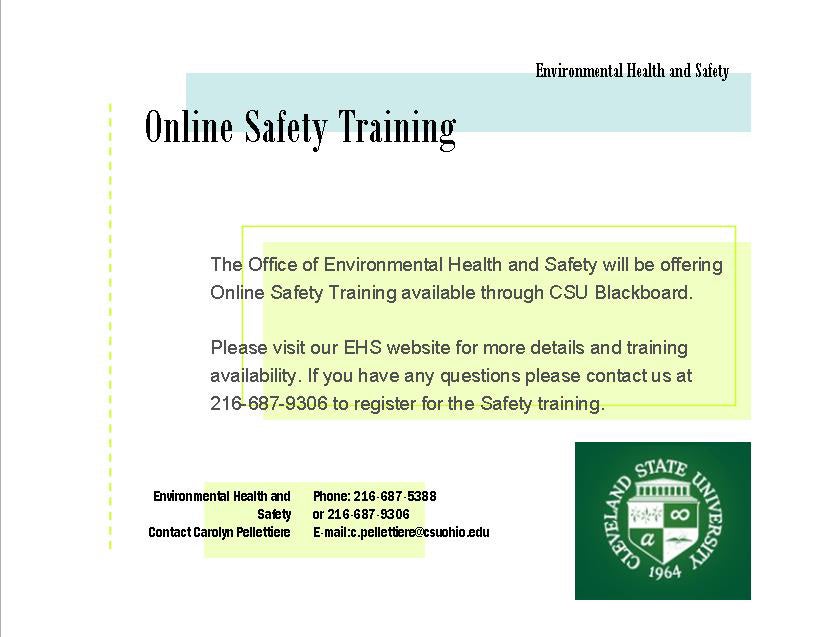 Online Safety Training Modules Cleveland State University